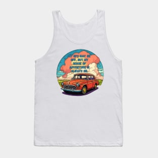 My GPS May Be Off, But My Spirit Is On! NEVER NOT FUNNY | Adventure-Driven Retro Car Design Tank Top